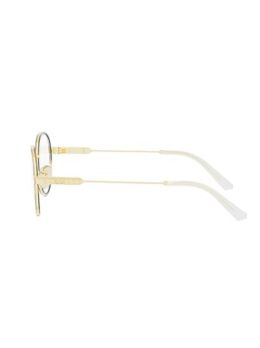 Dior Brown Cannageo R1u Gold Eyeglasses