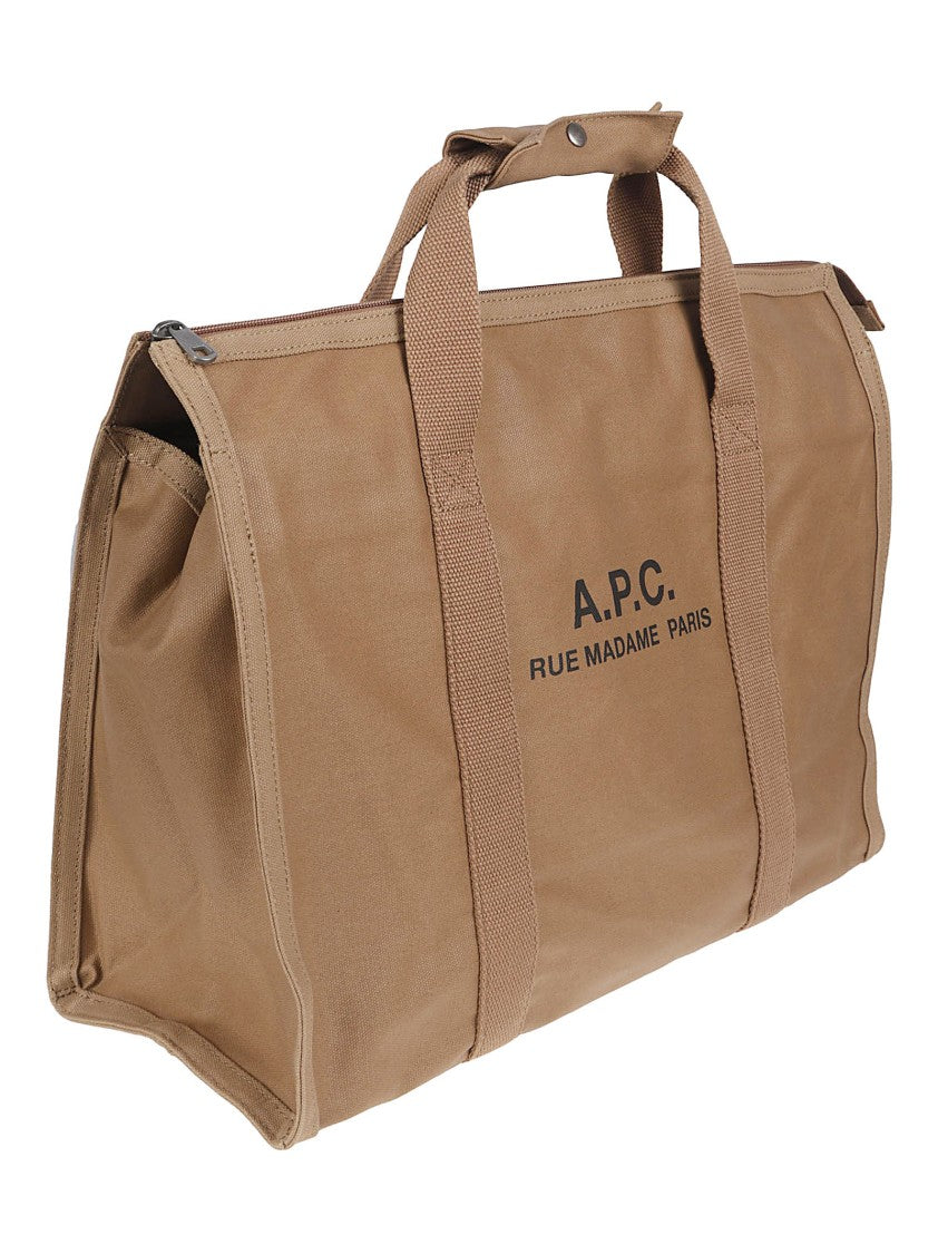 A.P.C. Rectangular Cotton Bag With Padded Handles And Detachable Strap