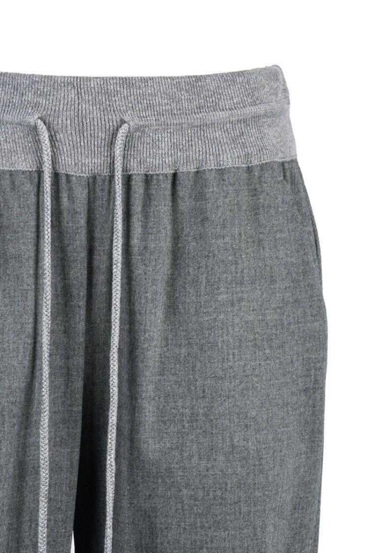 Panicale Grey Stretch Wool Cashmere Pants