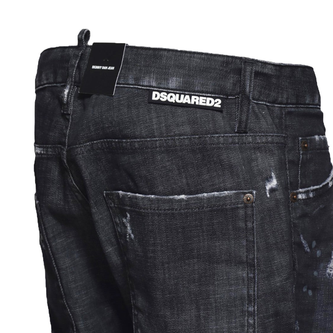 Dsquared2 Black Cotton Slimmed Dan Skinny Jeans