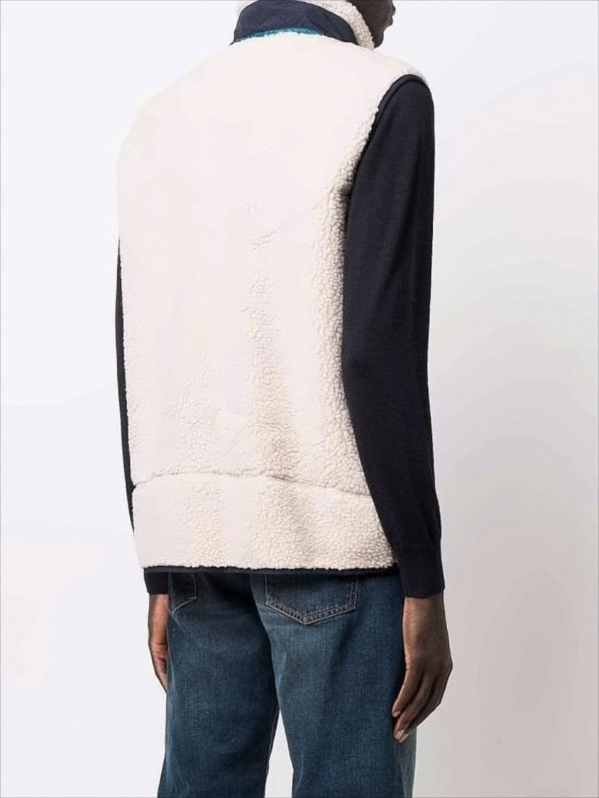 Patagonia Textured High Collar Vest With Zippered Pockets