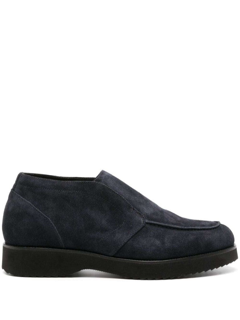 Doucal's Blue Slip-On Suede Boots