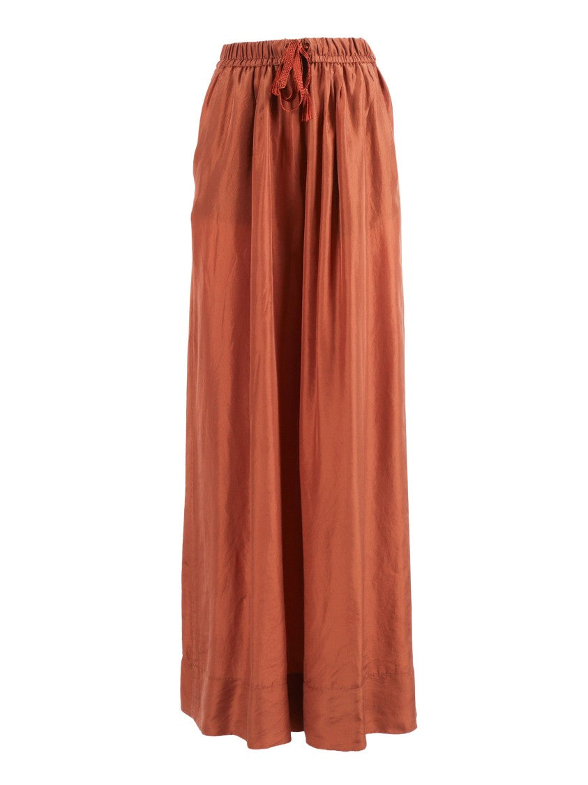 Forte Forte Silk Habotai Drawstring Wide-Leg Pants