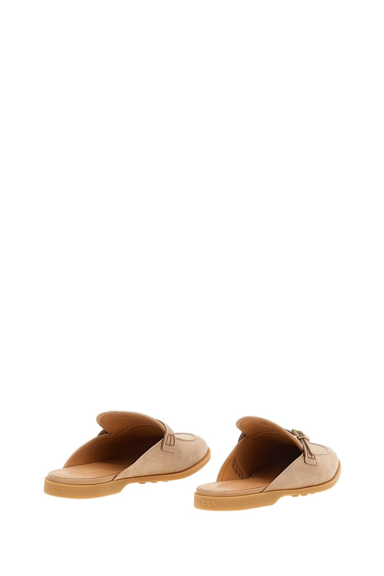Tod's Antique Pink Tod’S Gommini Nubuck Mules