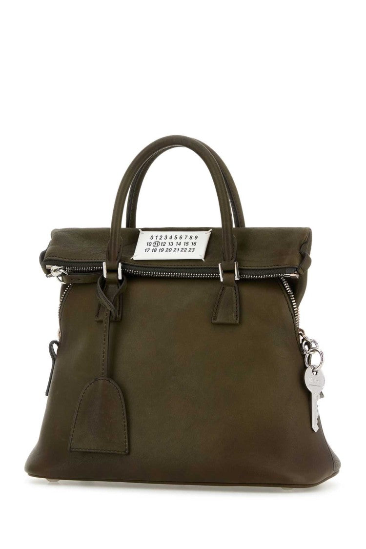 Maison Margiela Olive Green Leather Mini 5Ac Handbag