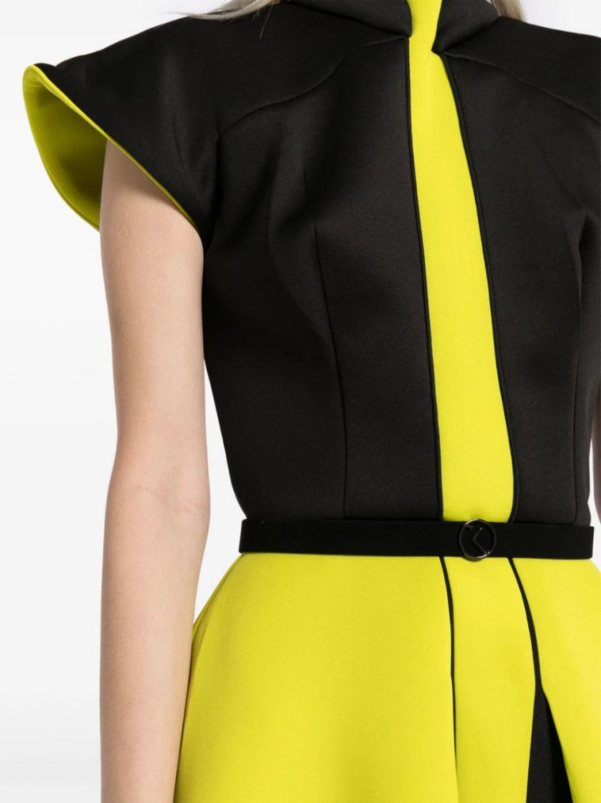Saiid Kobeisy Neoprene Dress With Wide Shoulders