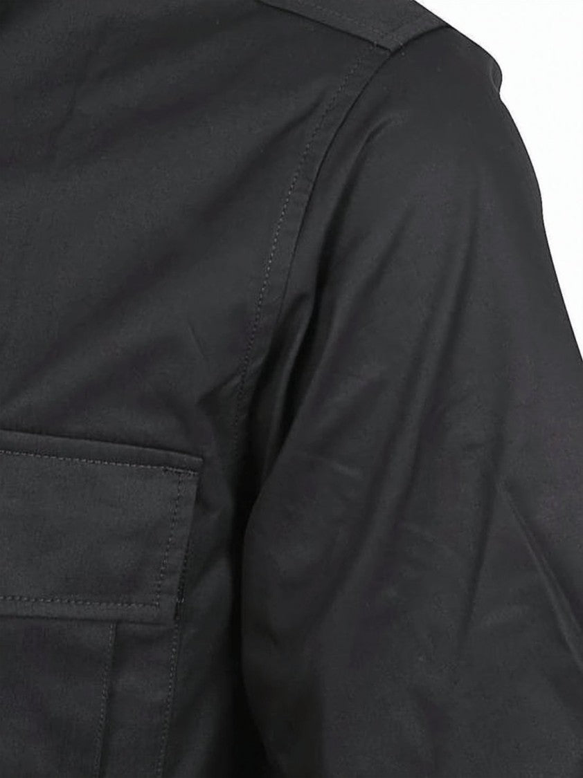 C.P. Company Structured Black Short-Sleeve Shirt With Utility Pockets