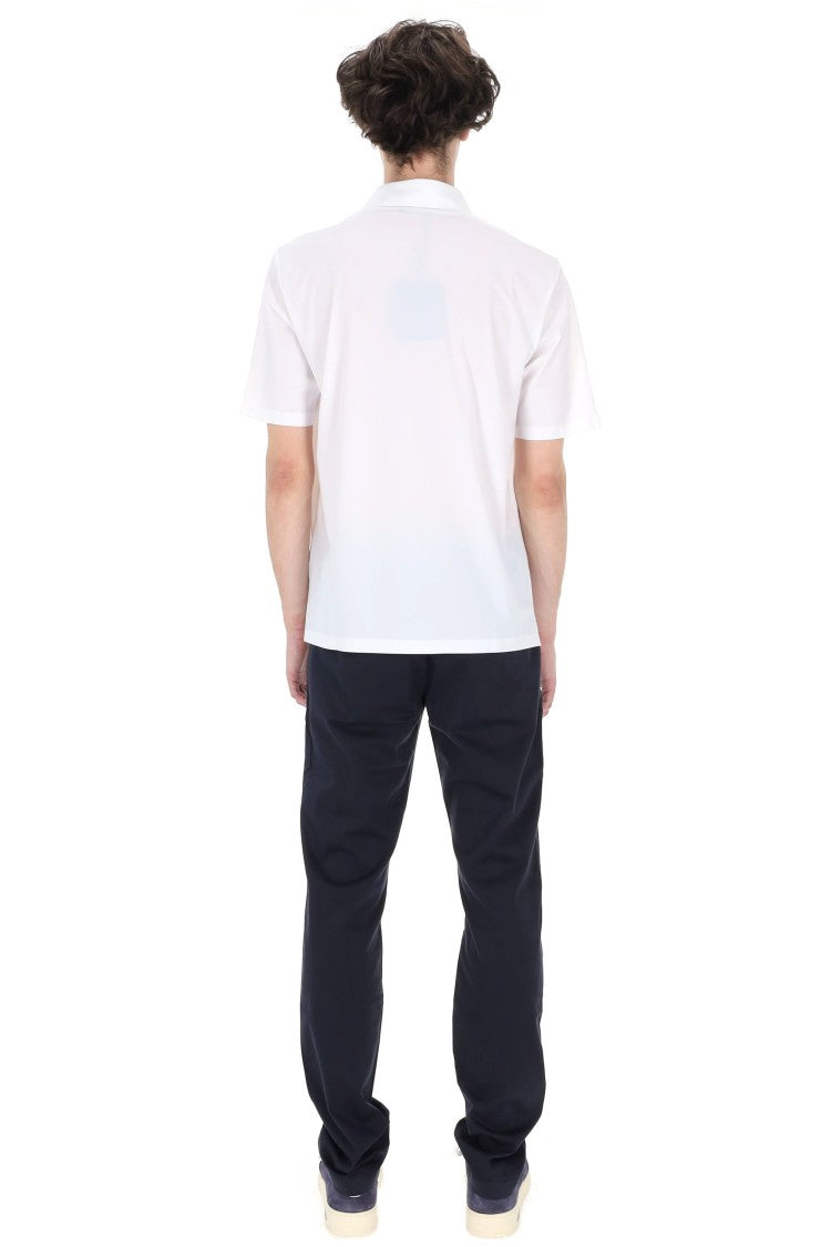 Herno White Ultralight Technical Fabric Polo Shirt