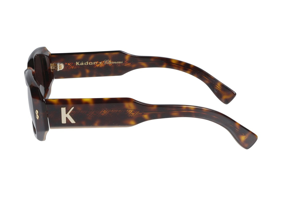 Kador Gold Klarissa Glamour Tortoiseshell Oversized Square Sunglasses