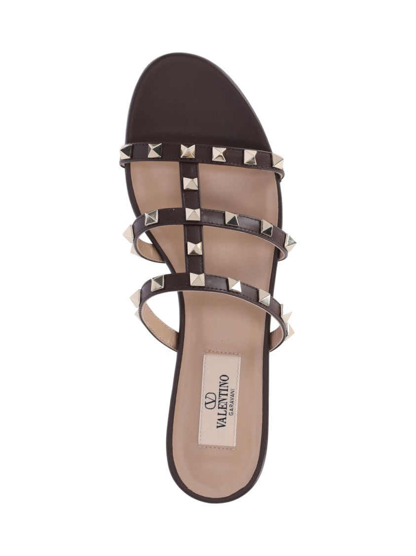 Valentino Garavani "Rockstud" Sandals – Brown