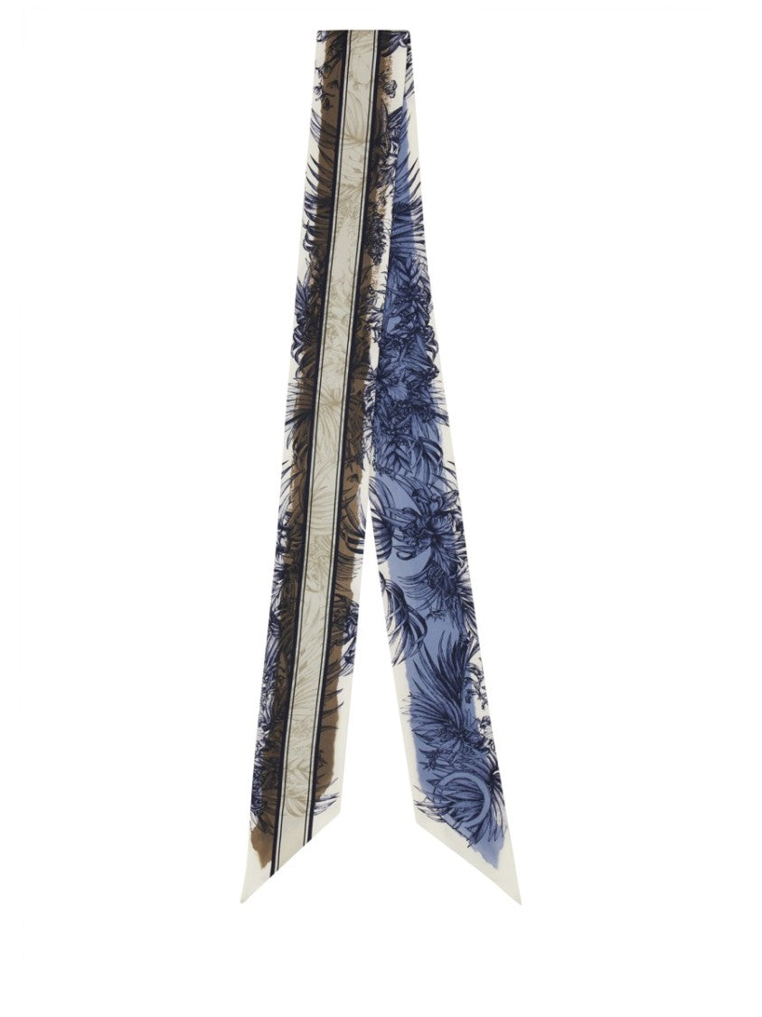 Ferragamo Gravure Print Silk Bandeau