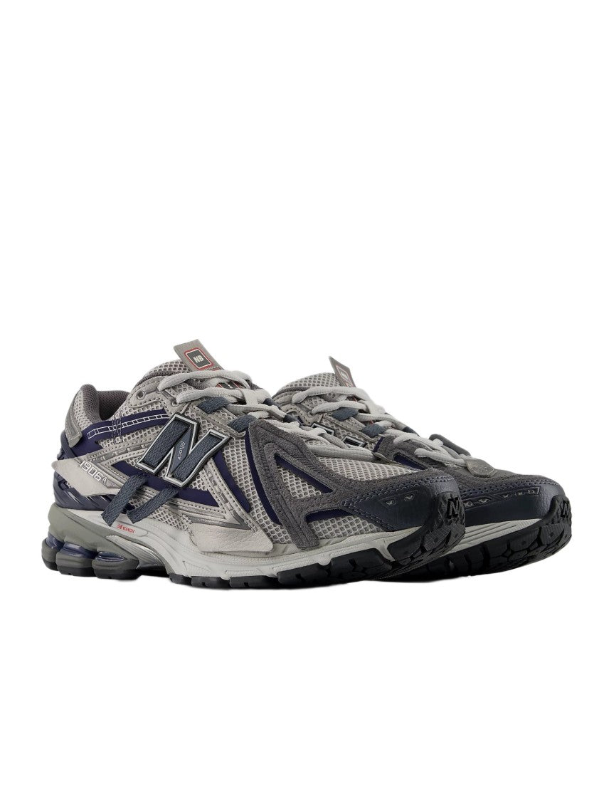 New Balance Layered Grey And Dark Blue Sneakers With Iconic 'N' Logo