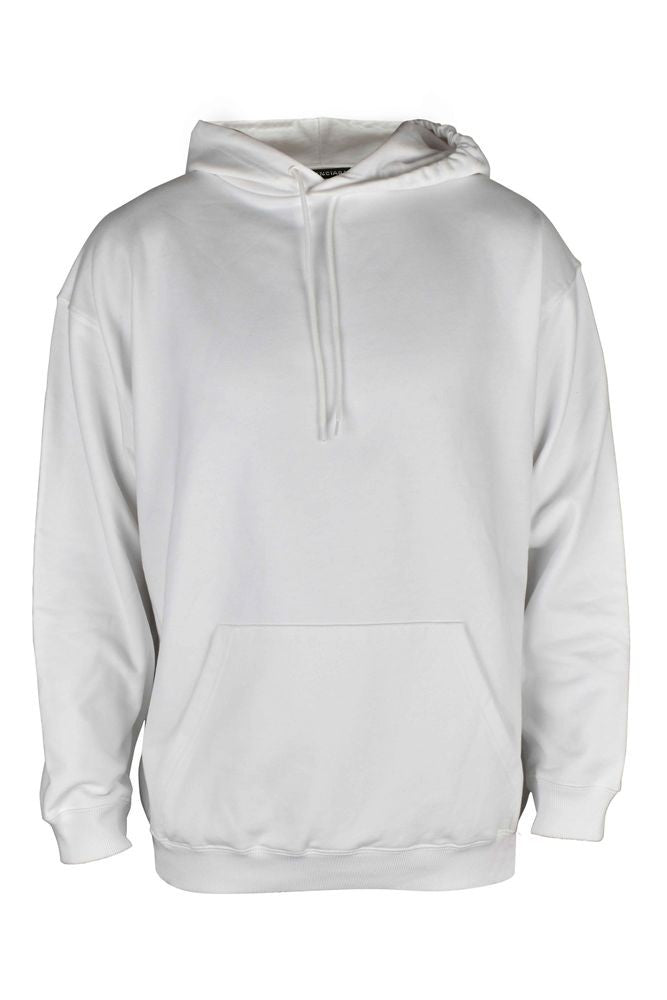 Balenciaga Hooded White Cotton Sweatshirt With Iconic Logo