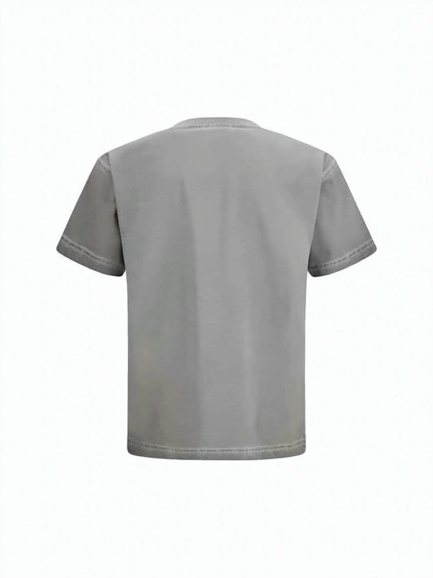 Diesel Relaxed Fit Grey Cotton T-Shirt