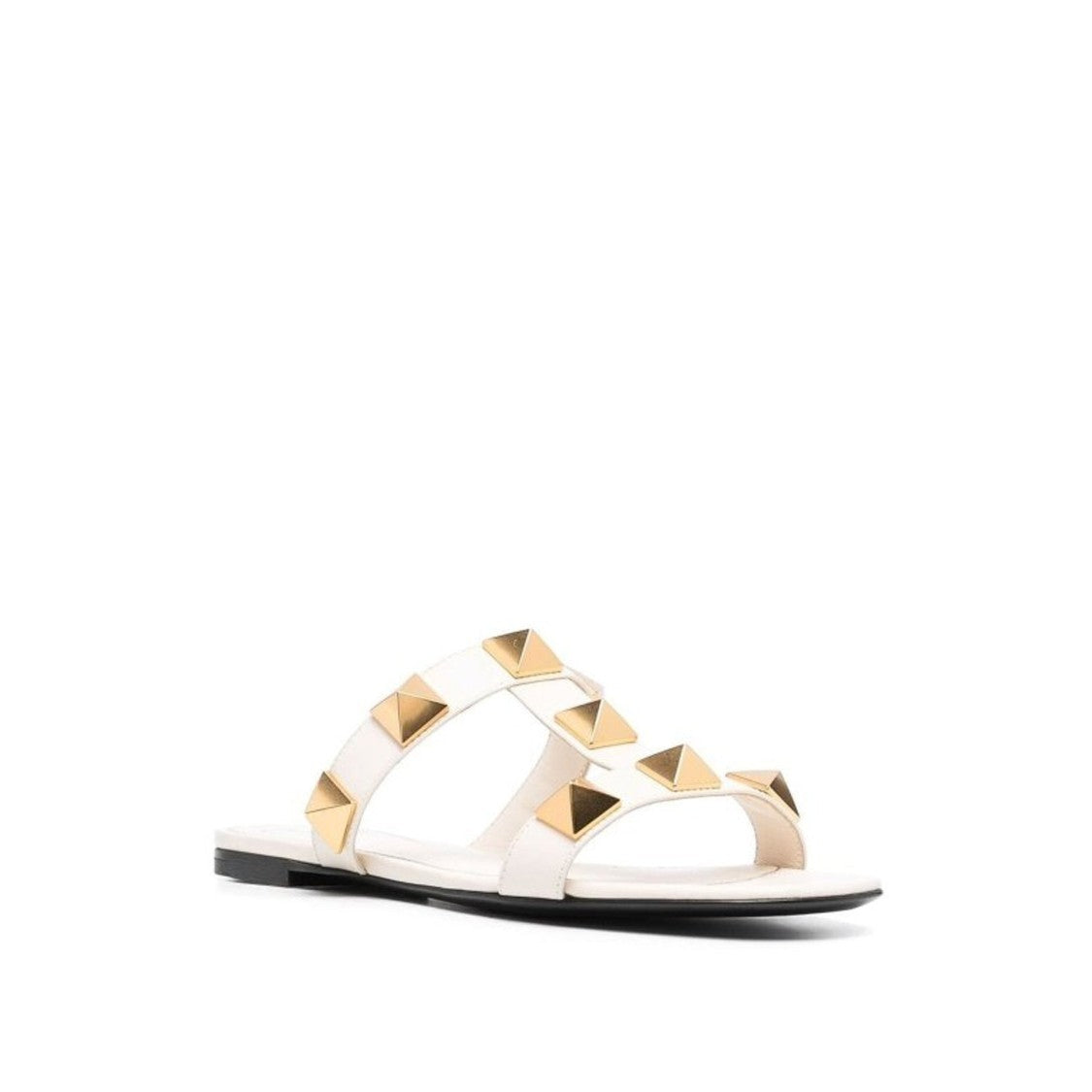 Valentino Garavani Roman Stud Flat Sandals With Signature Pyramid Studs