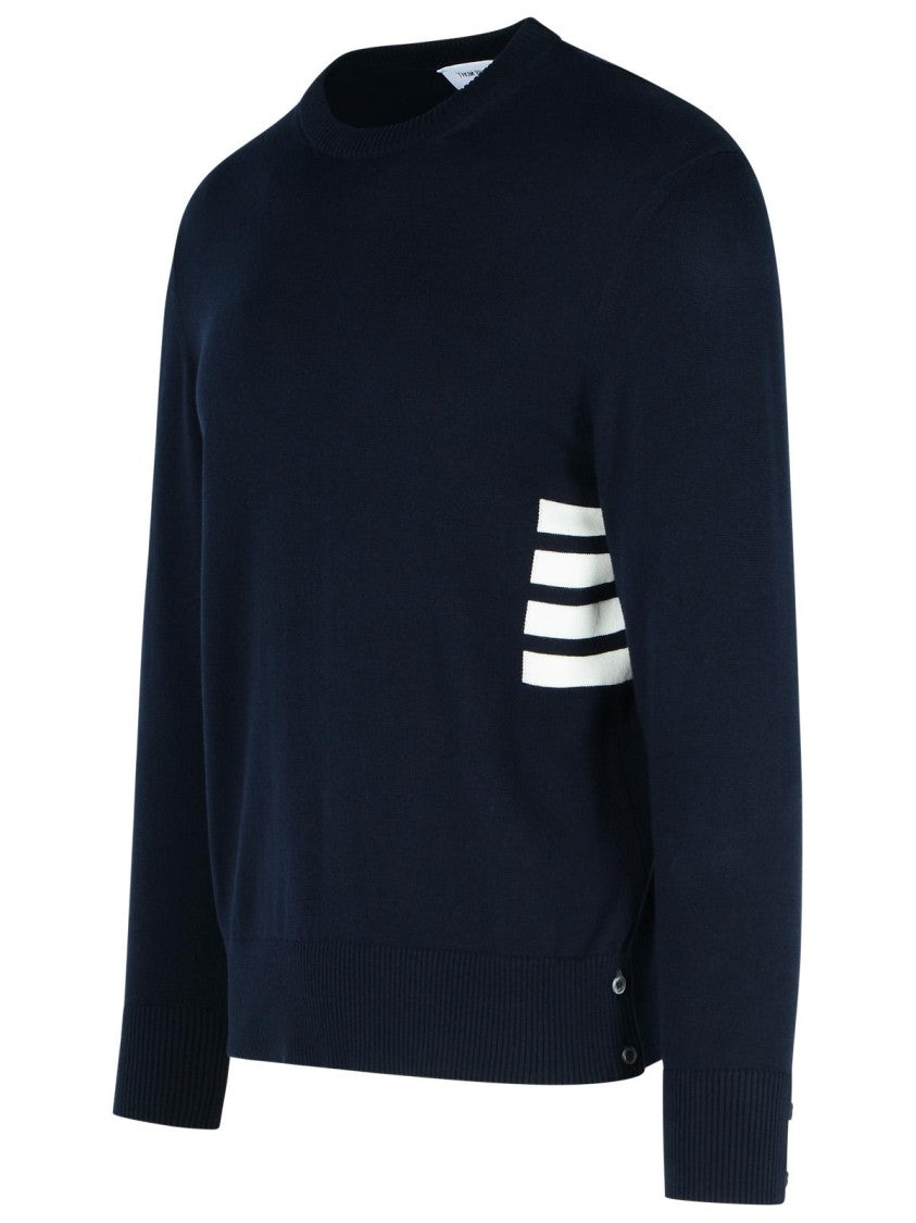 Thom Browne 'Stitch' Navy Cotton Sweater