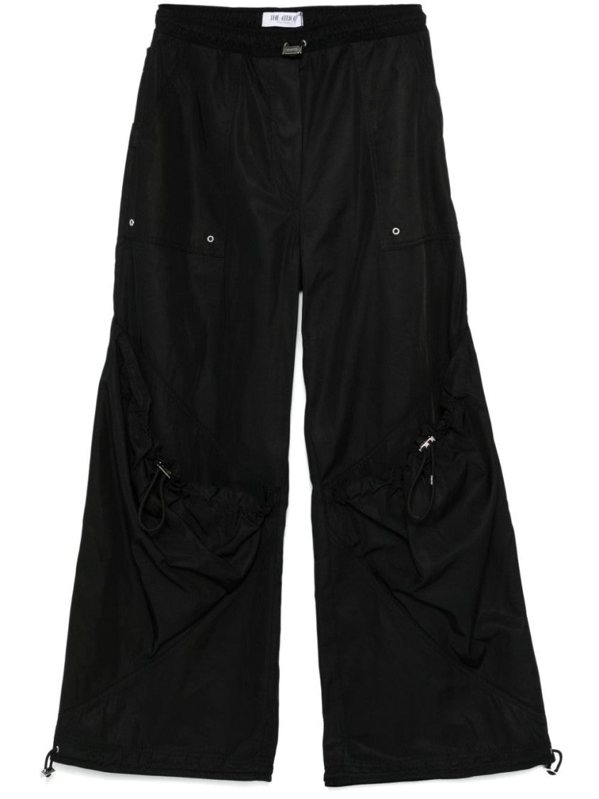 The Attico Black Relaxed Wide-Leg Pants