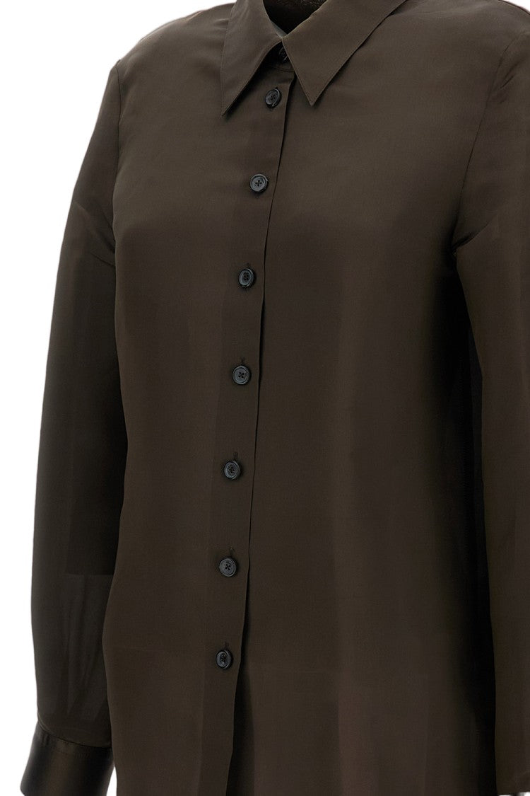 Khaite Straight-Cut Oversized Shirt With Tone-On-Tone Button Closure