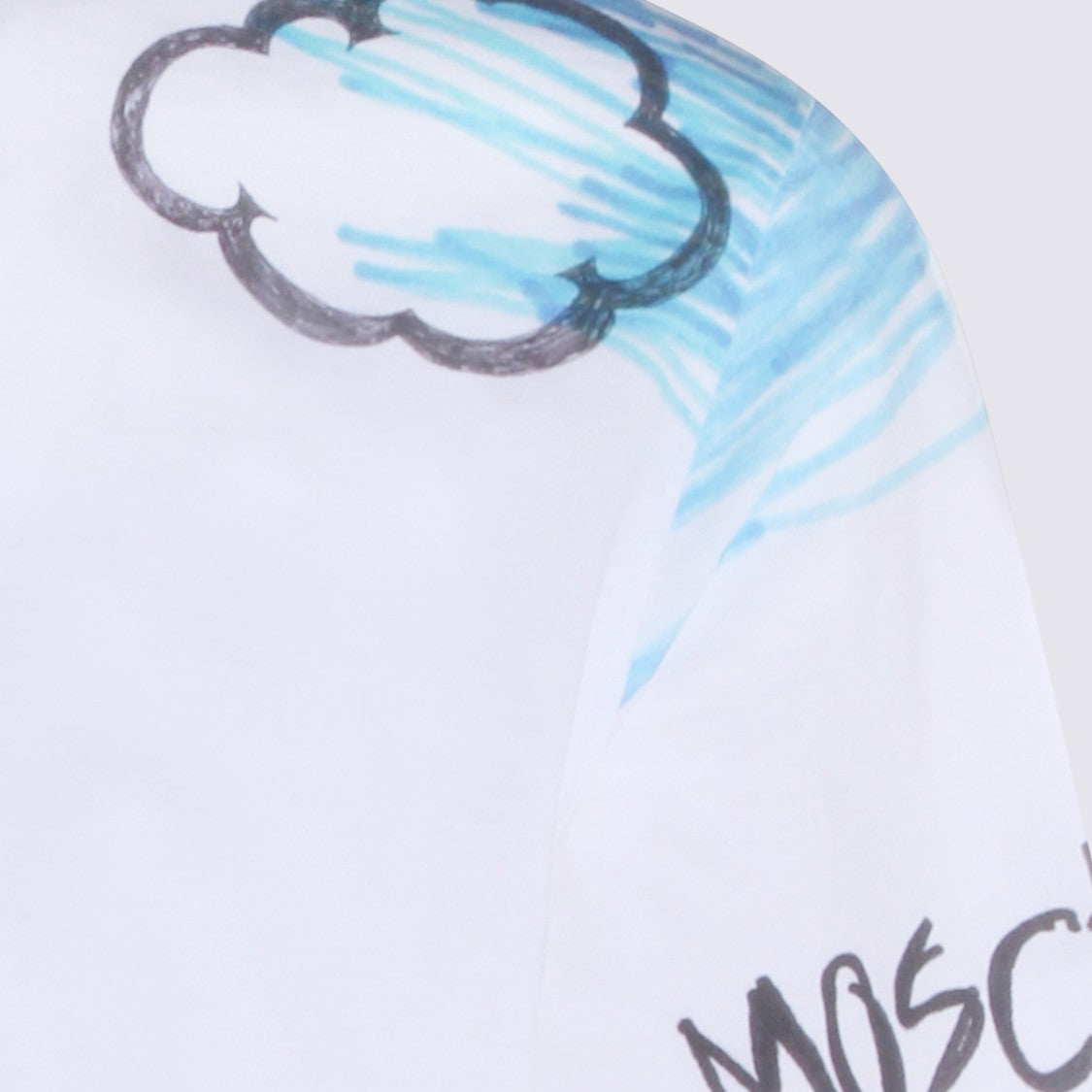 Moschino Minimalist White T-Shirt With Standard Crew Neckline