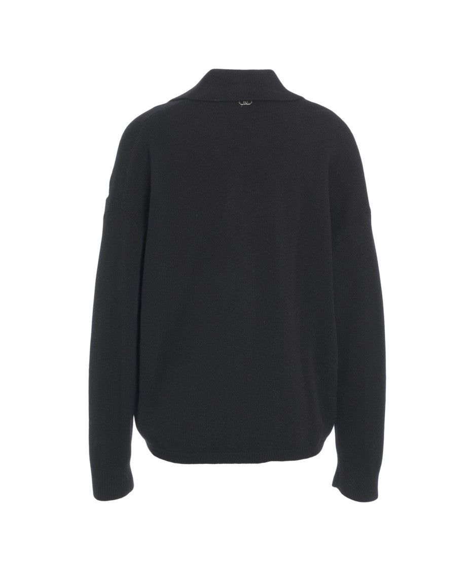 Liu Jo Geometric Cut-Out Oversized Sweater