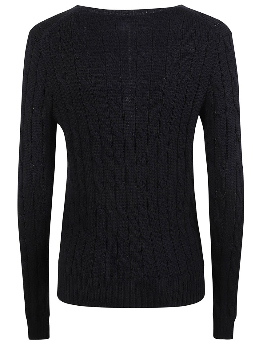 Polo Ralph Lauren Black Cable-Knit Sweater