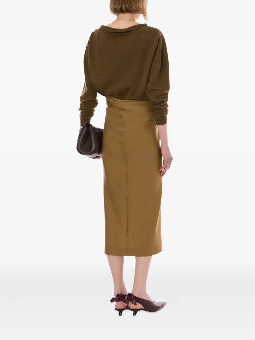 Alberta Ferretti Flowing Silhouette Skirt With Soft Drape