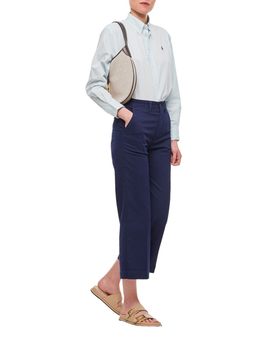 Polo Ralph Lauren High-Waisted Cropped Chino Pants With Wide Leg Silhouette