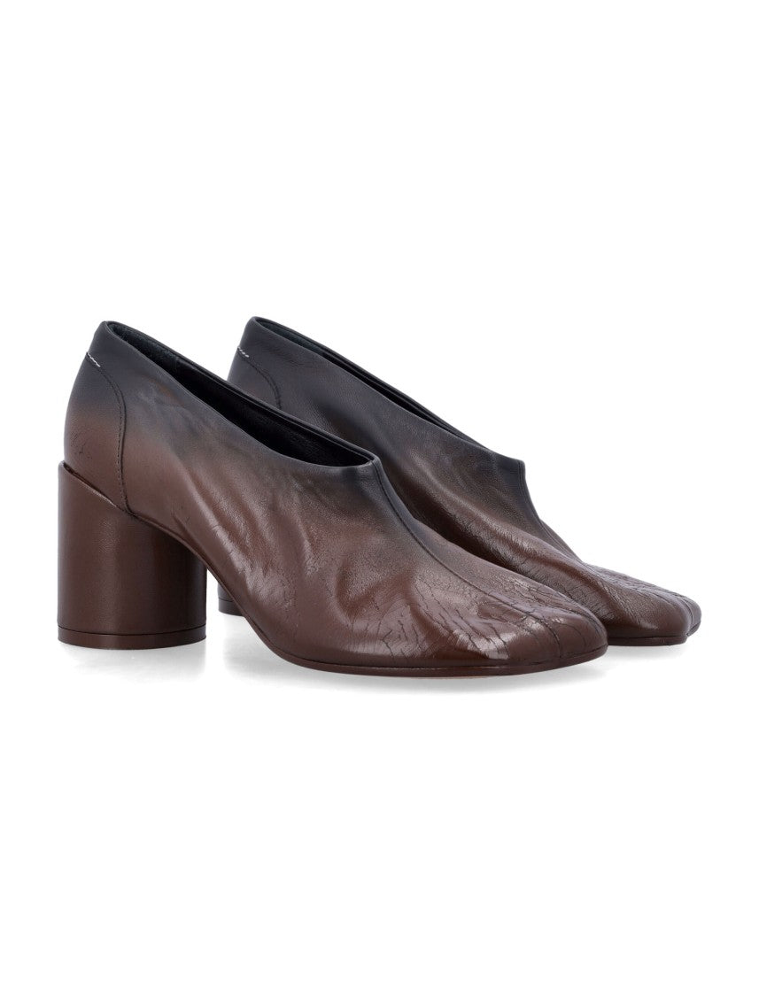 Mm6 By Maison Margiela Ombré Leather Anatomic Block-Heel Pumps