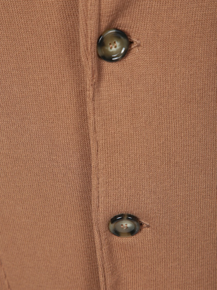 Lardini Brown Blazer-Style Cardigan