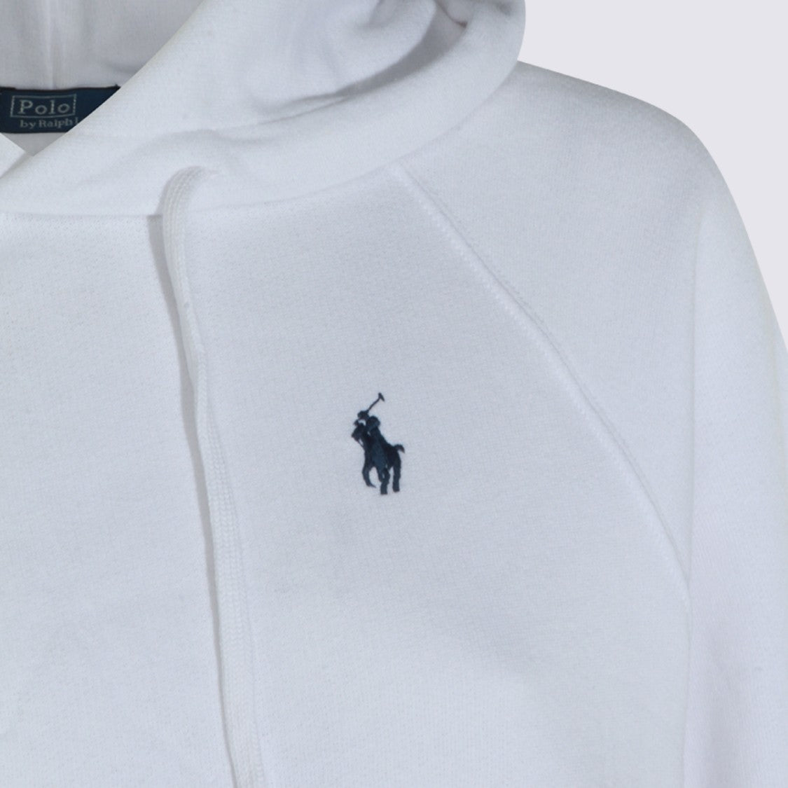 Polo Ralph Lauren Hooded White Sweater With Embroidered Logo And Kangaroo Pocket