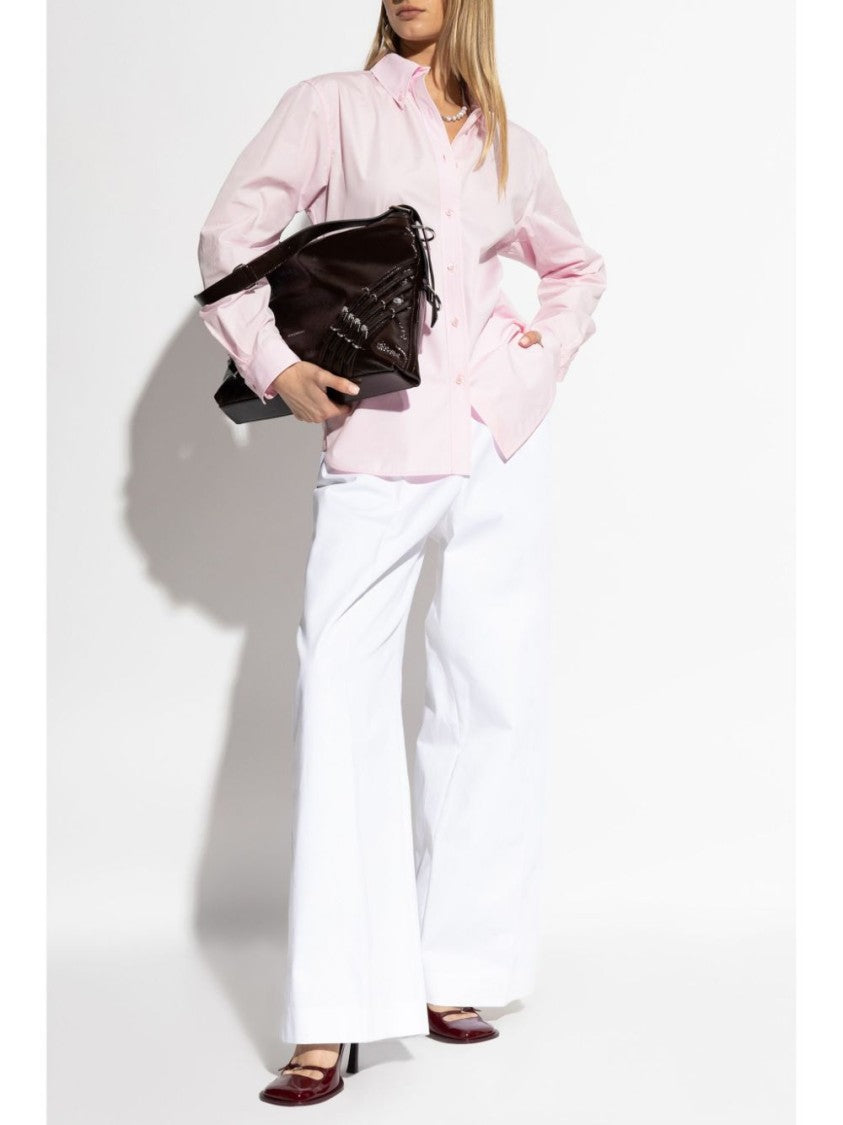 Givenchy Wide-Leg Trousers With Pleat Detailing And Off-Centre Button Fastening