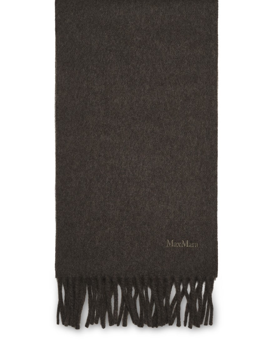 Max Mara 100% Lana Scarf With Classic Drape
