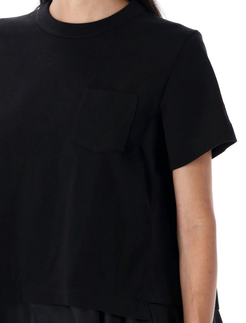 Sacai Cotton-Nylon Blend T-Shirt