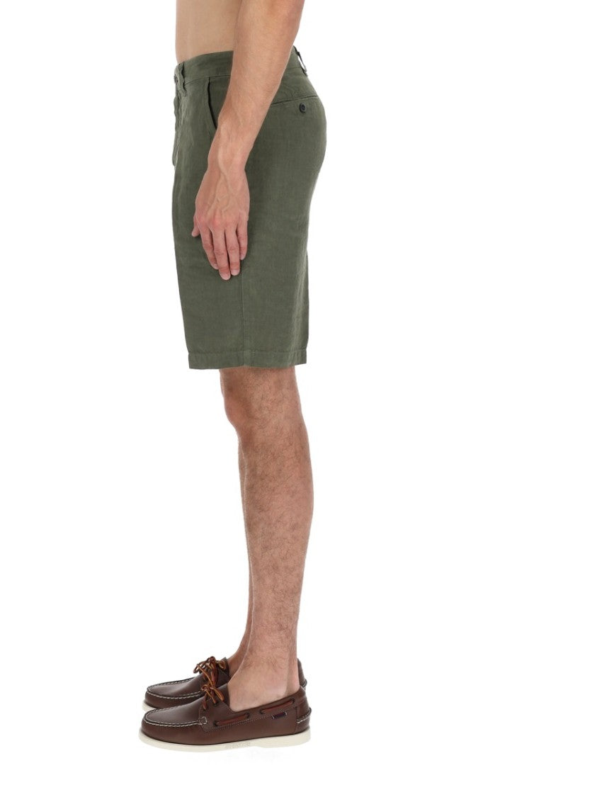 120% Lino Tailored Linen Mid-Length Shorts