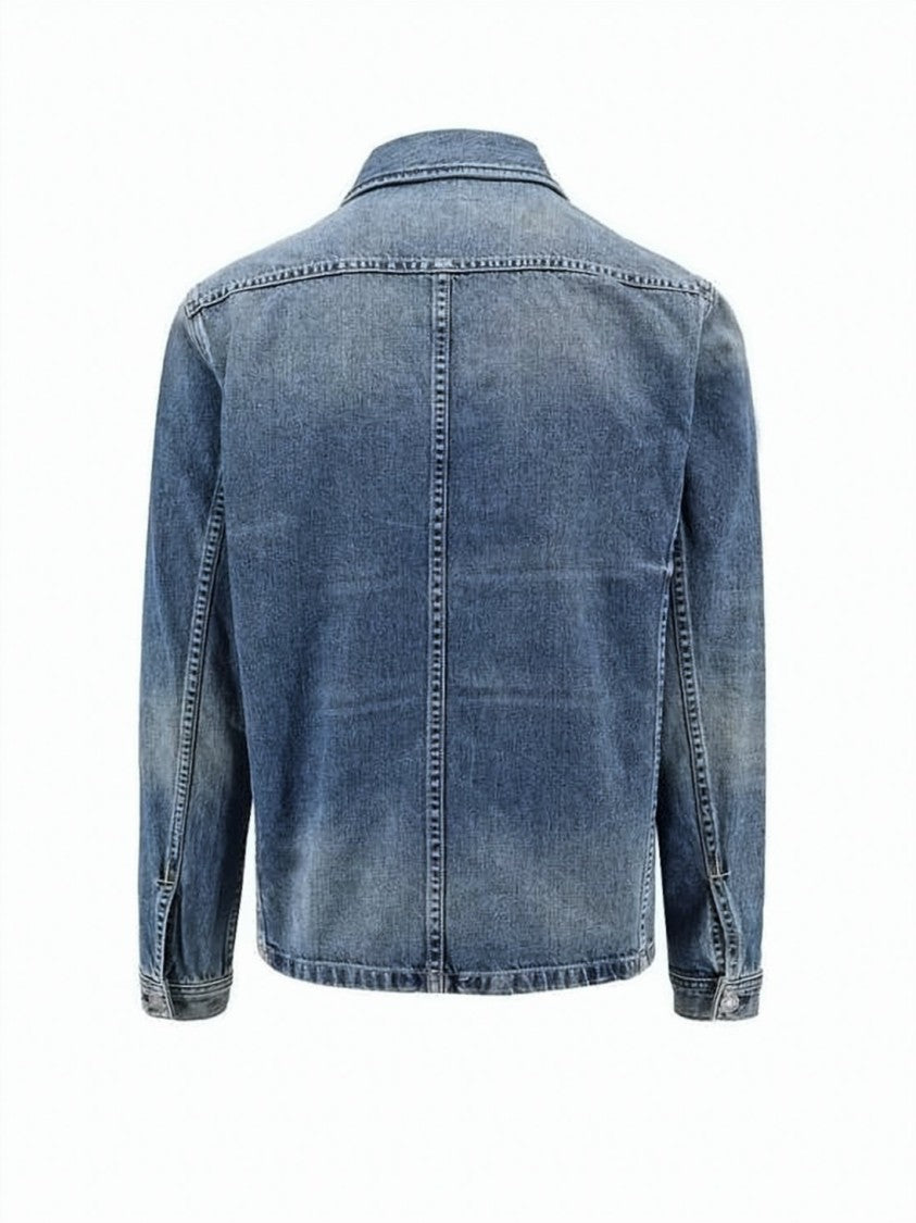 Tom Ford Medium Blue Wash Denim Jacket With Classic Design