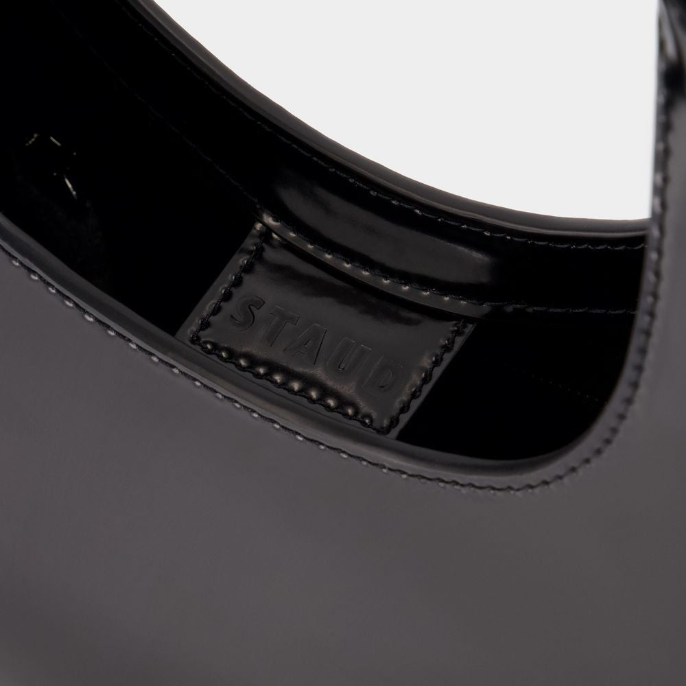 Staud Mini Moon Bag - Leather - Black