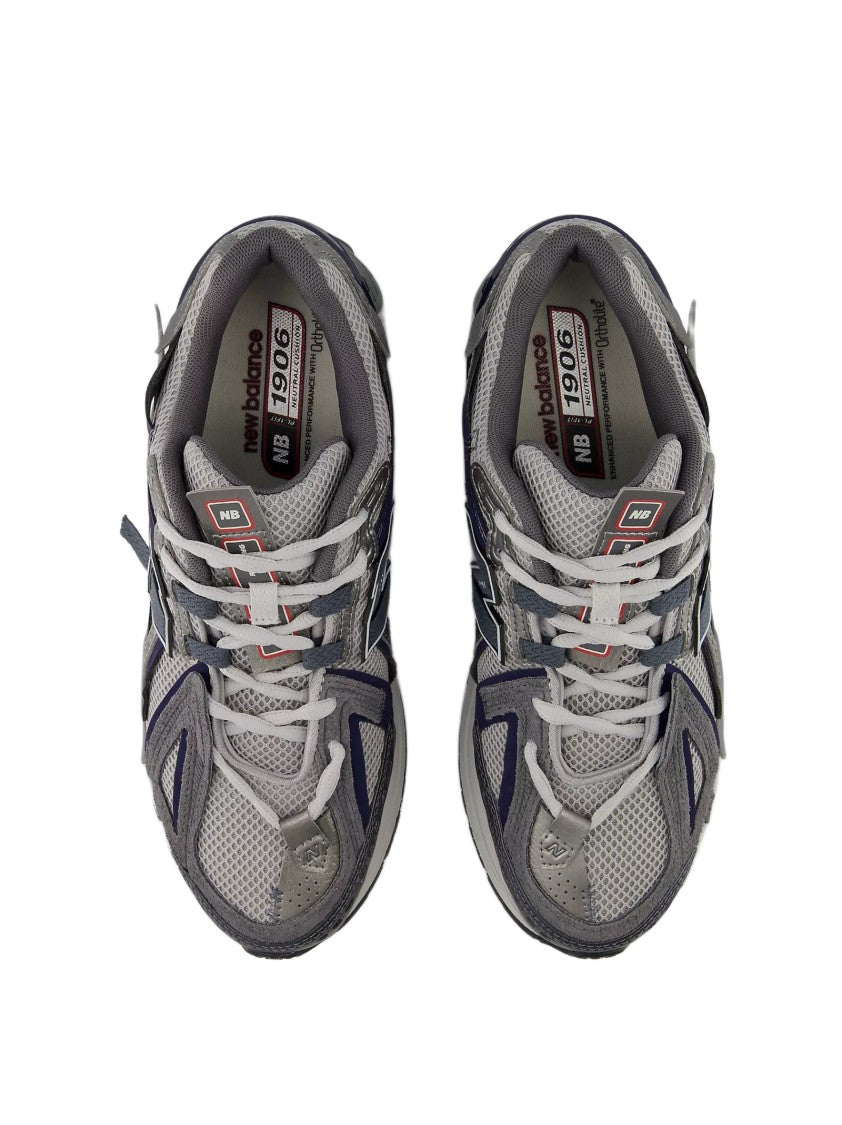 New Balance Layered Grey And Dark Blue Sneakers With Iconic 'N' Logo