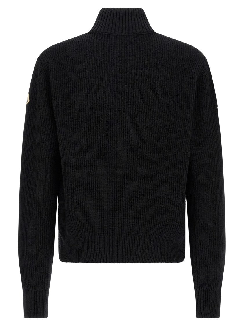 Moncler Two-Material Cardigan