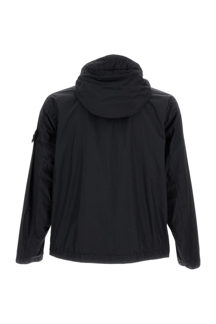 Stone Island Hooded Jacket With Double Slider Zip