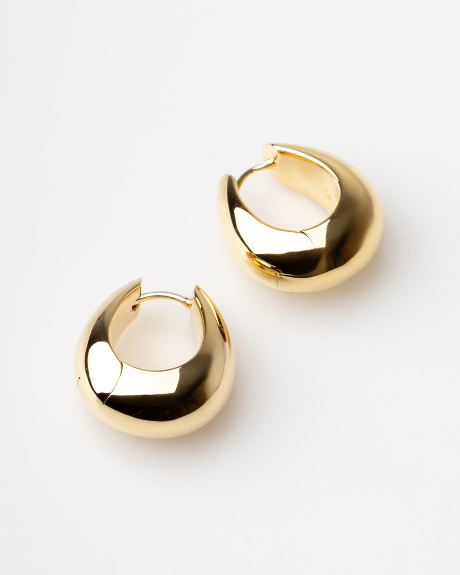 Tom Wood Ice Hoops Medium Gold