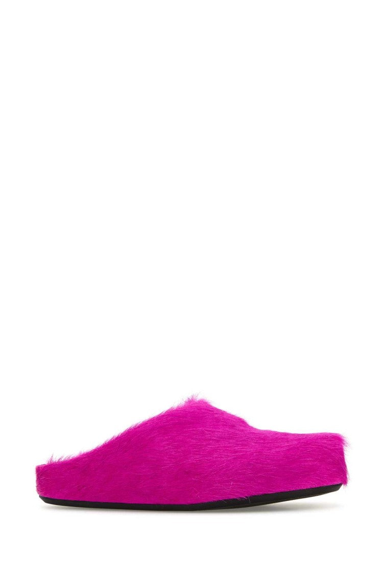 Marni Fuchsia Calf Hair Fussbett Slippers