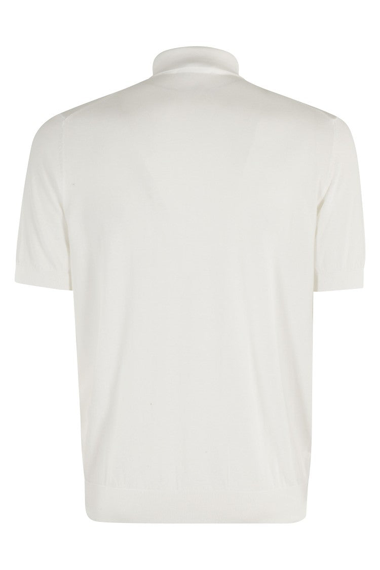 Paolo Pecora Cream Classic Three-Buttons Cotton Polo Shirt