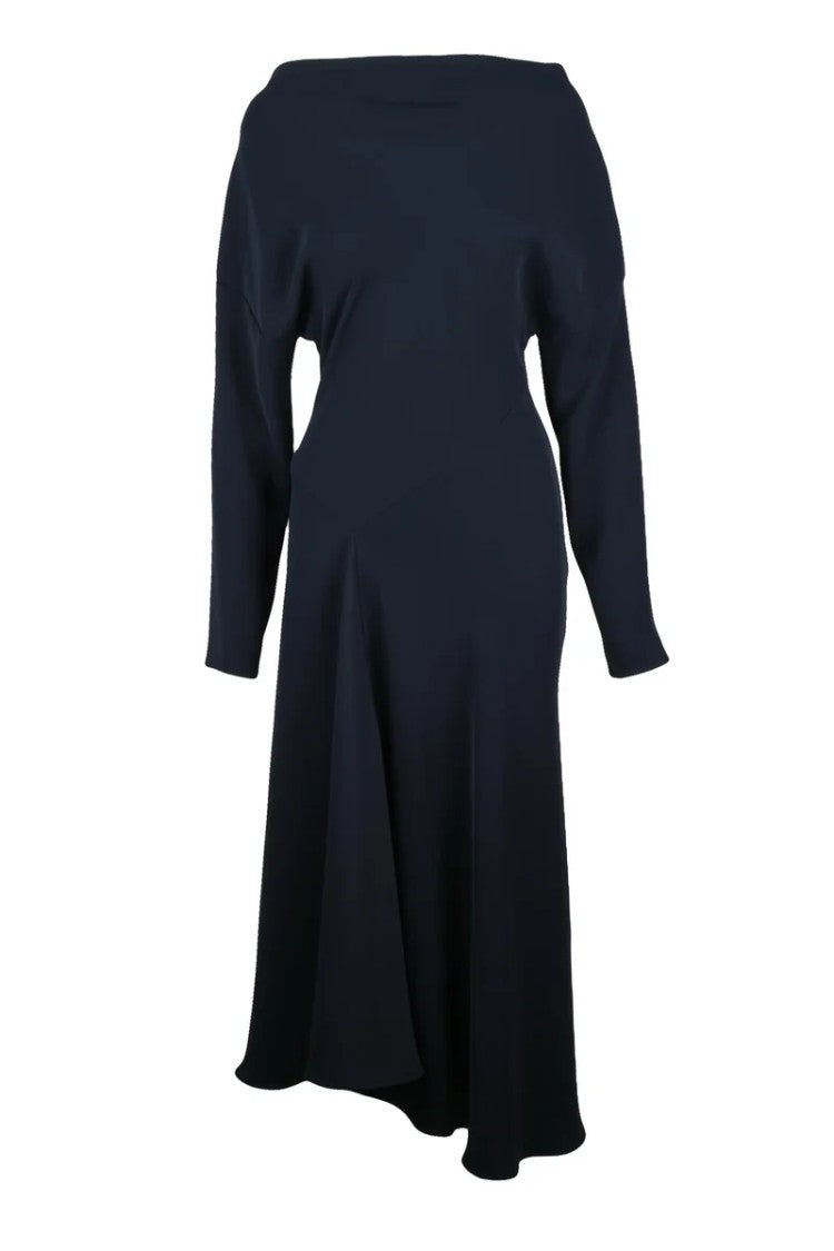 P.A.R.O.S.H. Long Flared Dress Blue - Blue