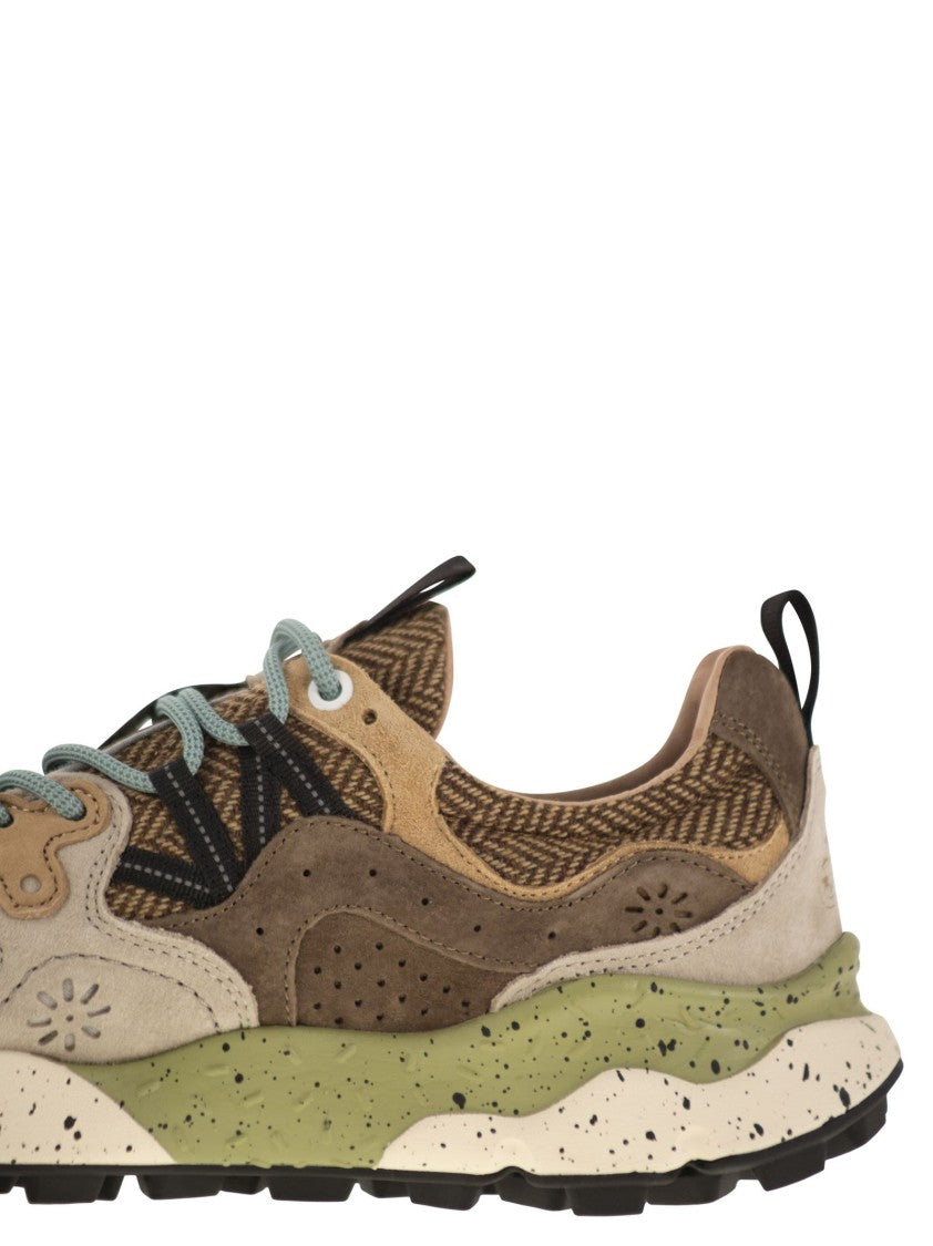 Flower Mountain Yamano 3 - Suede And Fabric Sneakers