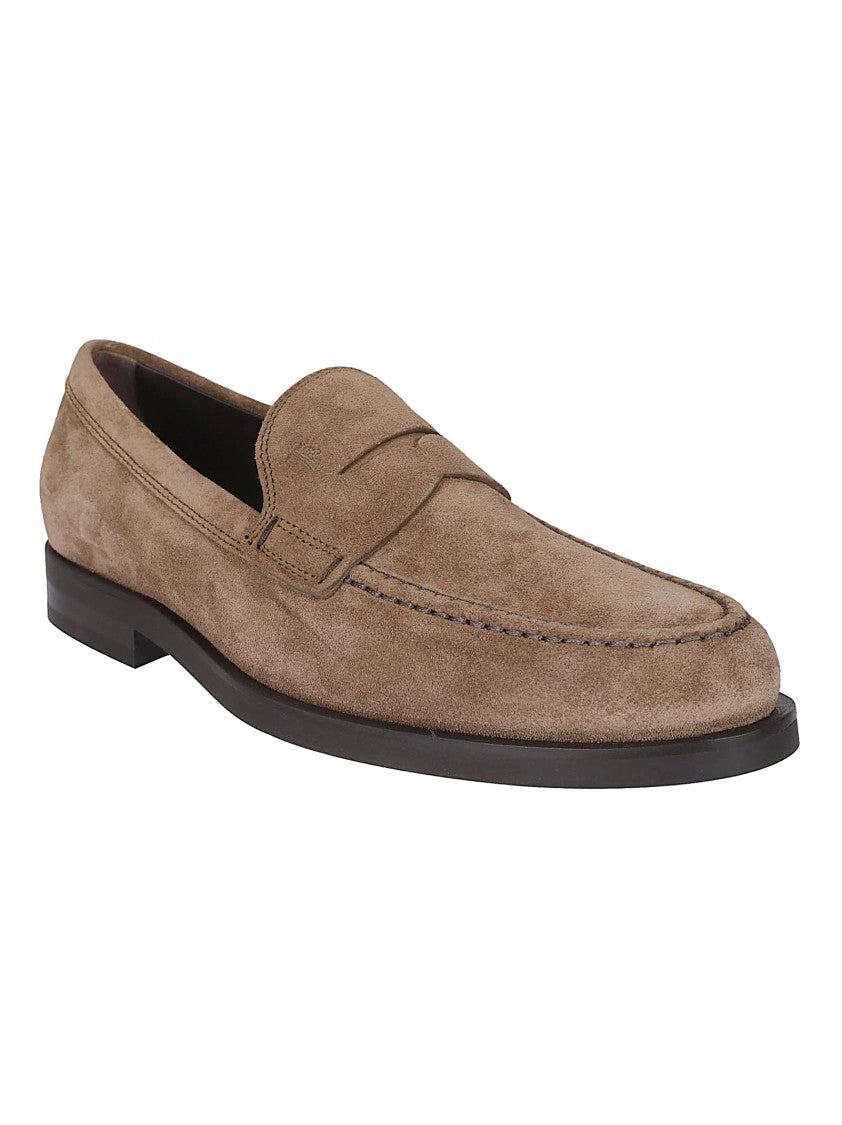 Tod's Walnut Suede Moccasin Loafer