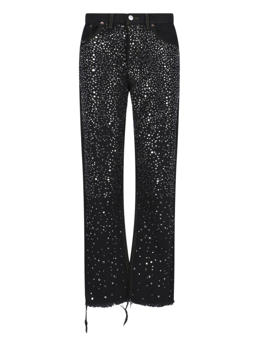 Rossano Prini Straight Jeans In Black Denim