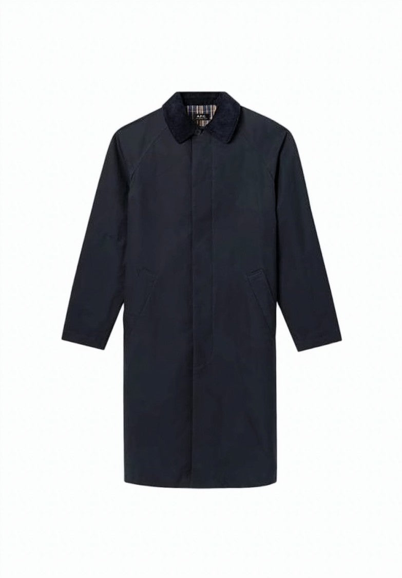 A.P.C. Mid-Length Navy Cotton A.P.C. Coat