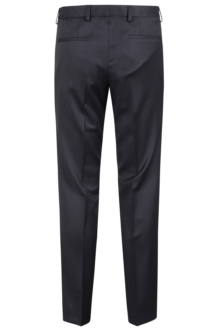 Boss Slim-Fit Wool Serge Trousers With Regular Waist