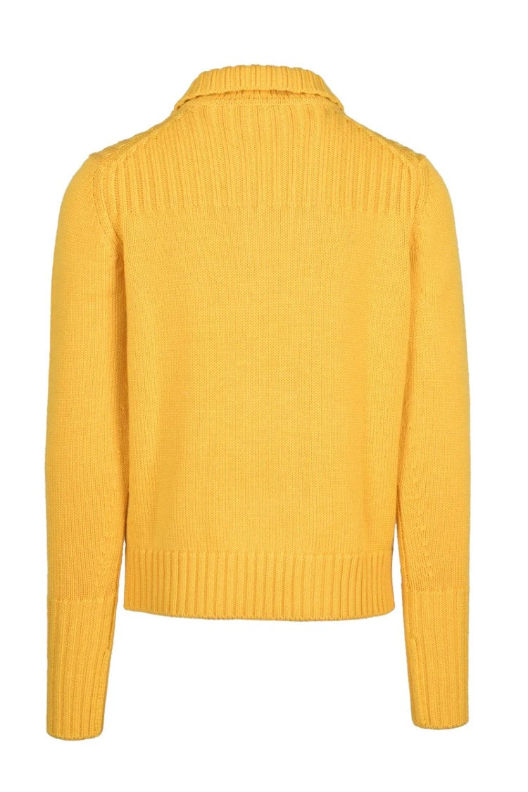 Kangra Double-Breasted Wool Cardigan - Yellow