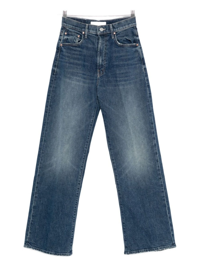 Mother Mid-Rise Straight-Leg Jeans With Distinctive Stitched Detailing